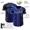 Custom Navy Royal-Gray Authentic Gradient Fashion Baseball Jersey