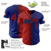 Custom Royal Red-Black Authentic Gradient Fashion Baseball Jersey