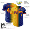 Custom Royal Yellow-Orange Authentic Gradient Fashion Baseball Jersey