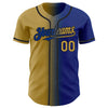 Custom Royal Old Gold-Black Authentic Gradient Fashion Baseball Jersey