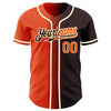 Custom Brown Orange-Cream Authentic Gradient Fashion Baseball Jersey