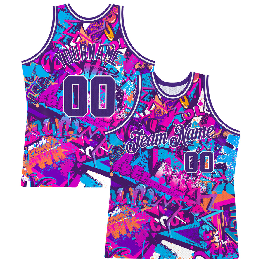 Sweat Heast Purple, Pink, Magenta, Blue, Black, White Custom Basketball  Uniforms, Jerseys, Shorts