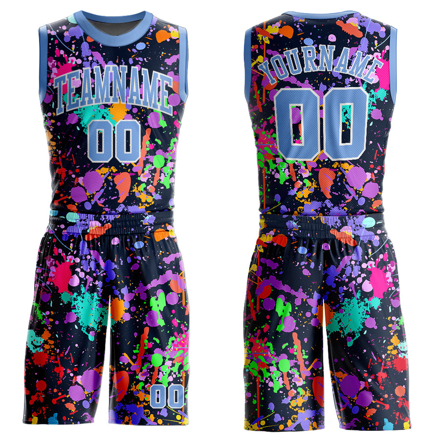 White Red Blue Custom Sublimated Basketball Uniform Packages | YoungSpeeds Womens