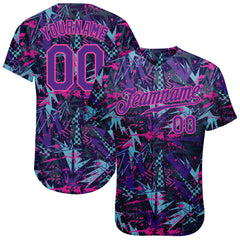 Custom 3D Pattern Design Flamingo Authentic Baseball Jersey Discount