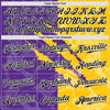 Custom Graffiti Pattern Black Yellow-Purple 3D Scratch Authentic Baseball Jersey