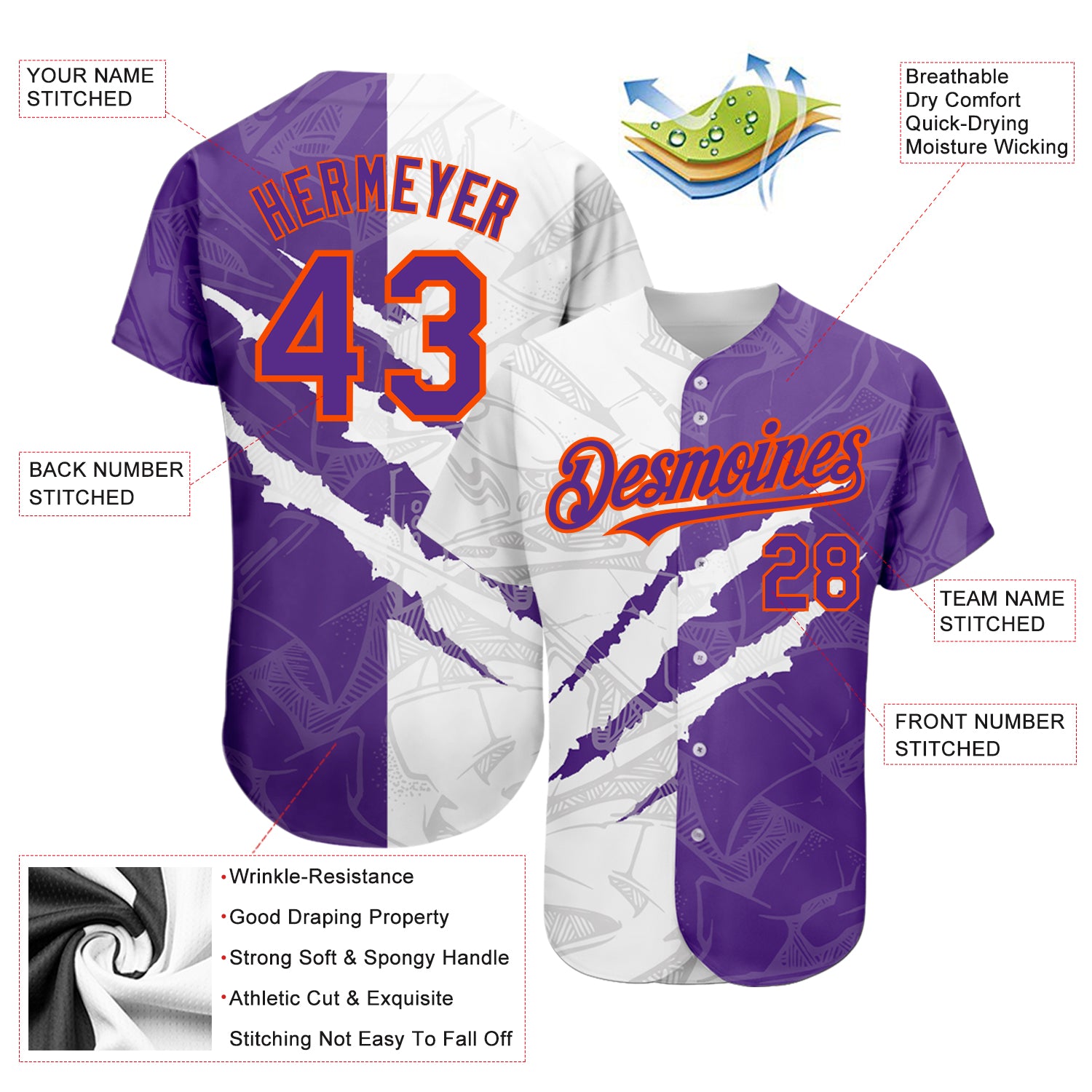 Custom Team Name 08 Style Pinstripe 3D Unisex Baseball Jersey 