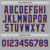 Custom Gray Royal Pinstripe Royal-Orange Authentic Baseball Jersey