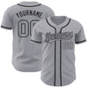 Custom Gray Gray-Black Authentic Baseball Jersey