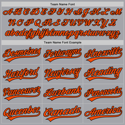 Custom Gray Orange-Black Authentic Baseball Jersey