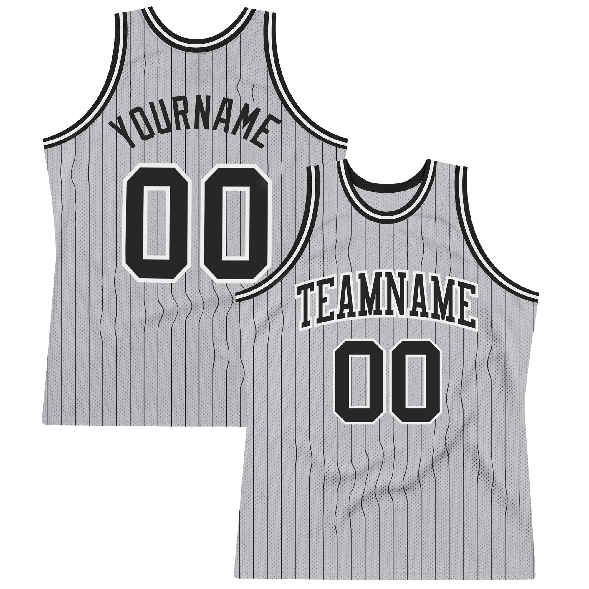 FANSIDEA Custom Black White Round Neck Basketball Jersey Men's Size:XL