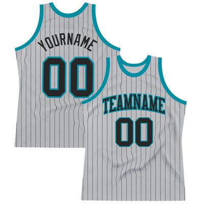 Custom Pinstripe Basketball Jersey Light Blue White Pink-Black Authentic -  FansIdea