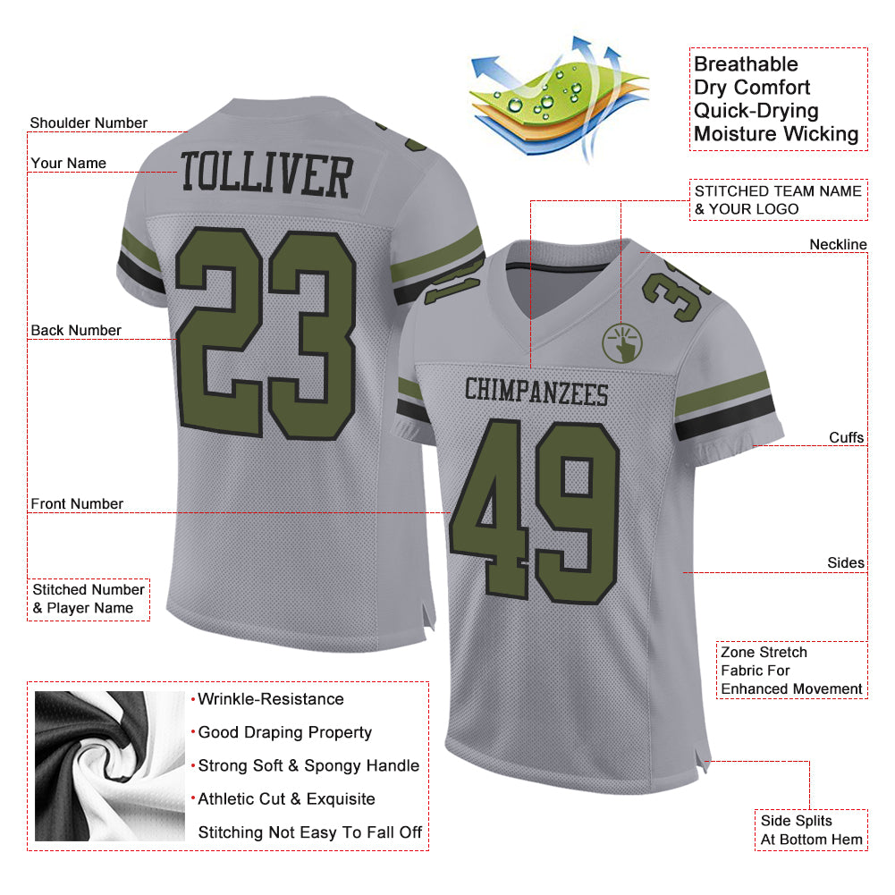 Custom Football Jerseys  Custom Team Football Uniforms Tagged Olive -  FansIdea