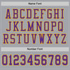 Custom Gray Purple-Gold Mesh Authentic Football Jersey