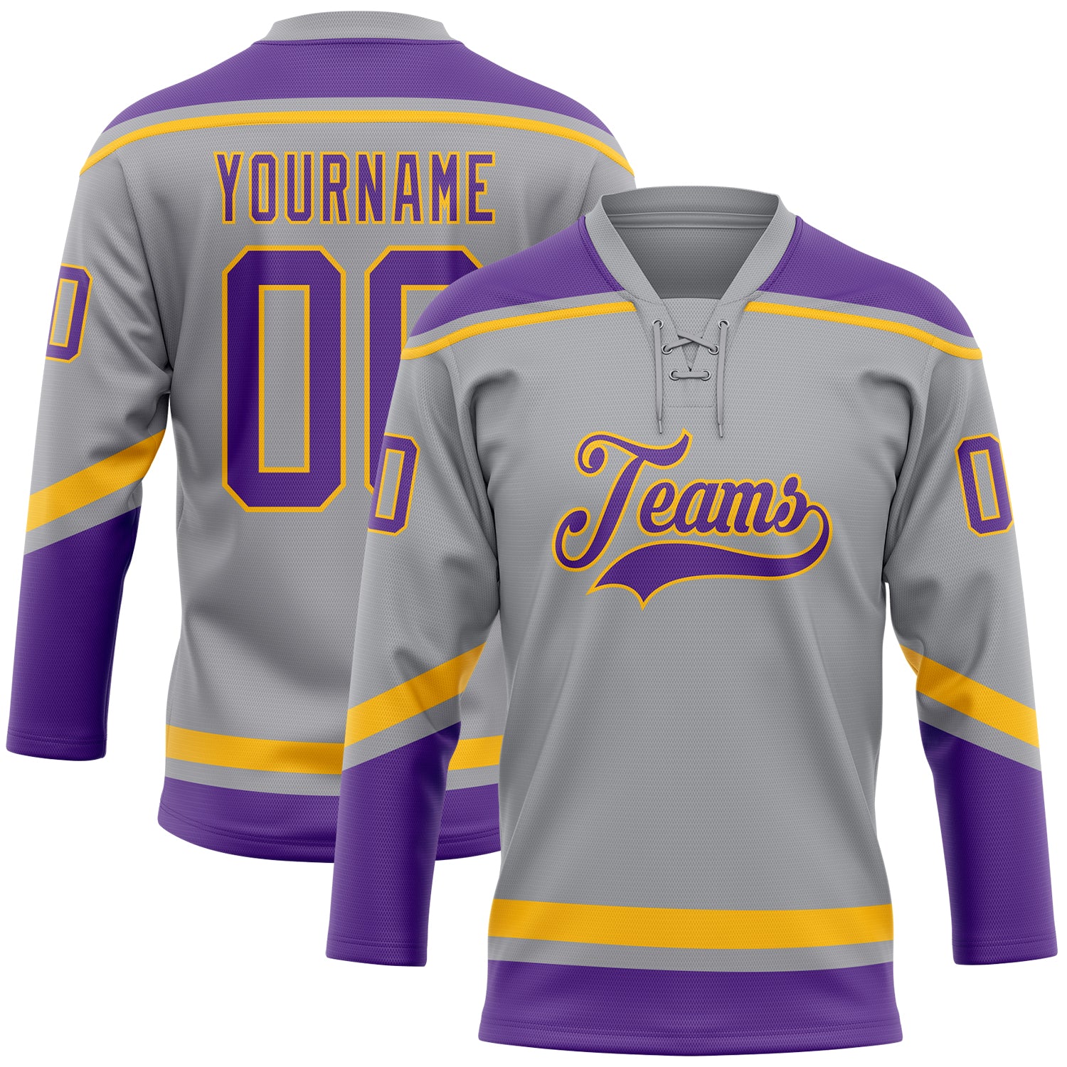 Orange Purple Tuxedo Sublimated Custom Hockey Goalie Jerseys | YoungSpeeds 2XL