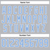 Custom Gray Light Blue-White Hockey Lace Neck Jersey