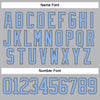 Custom Gray Light Blue-Steel Gray Hockey Lace Neck Jersey