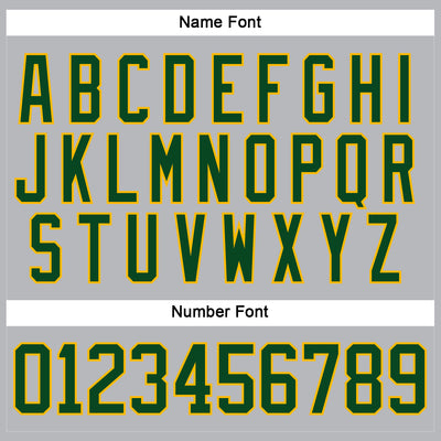 Custom Gray Green-Gold Hockey Lace Neck Jersey