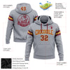 Custom Stitched Gray Crimson-Gold Football Pullover Sweatshirt Hoodie