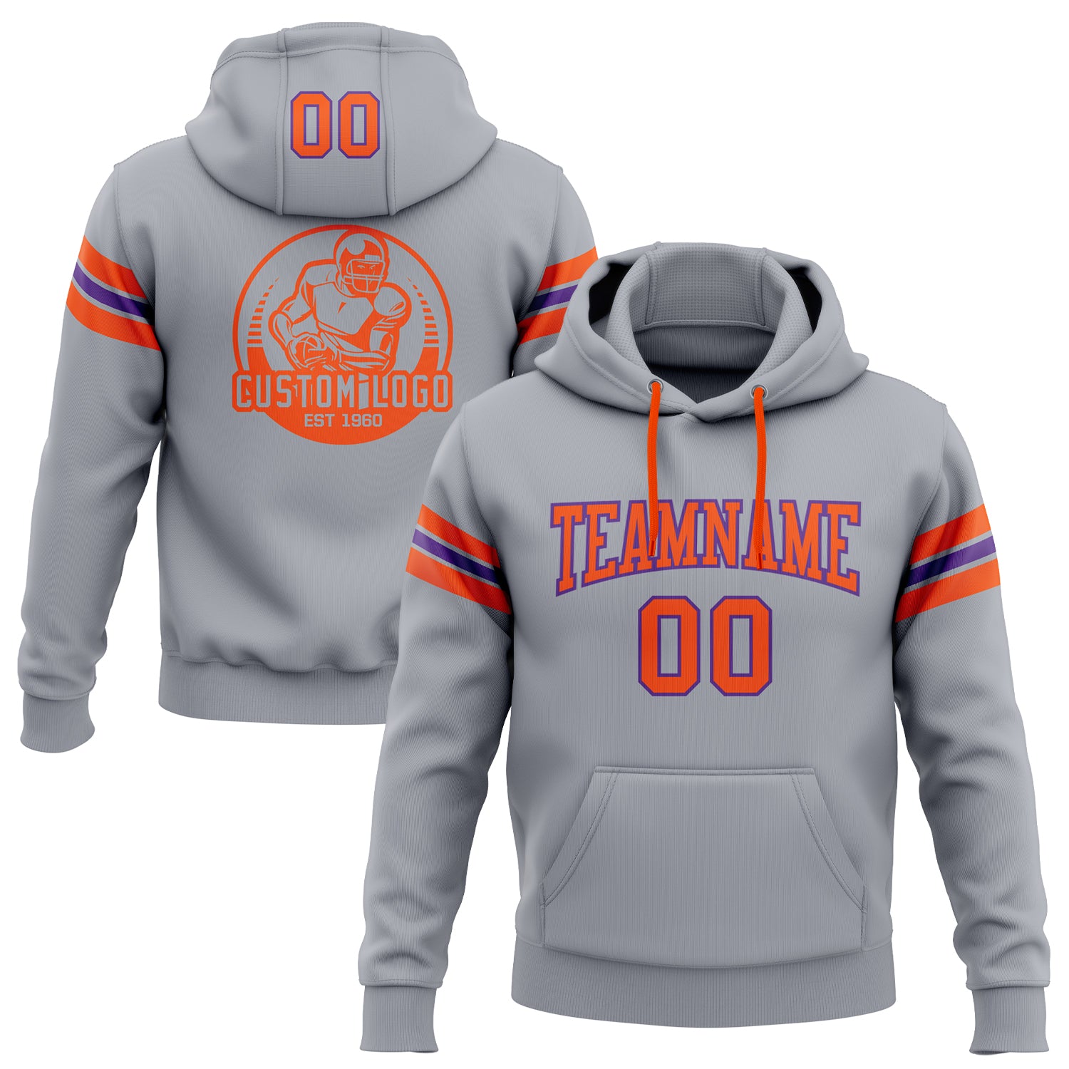 Denver Broncos Camo Hoodie, Navy Blue/Orange