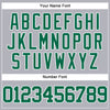 Custom Gray Kelly Green-White Authentic Baseball Jersey