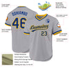 Custom Gray Royal-Gold Authentic Throwback Baseball Jersey