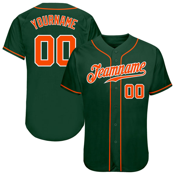 Green and orange cheap baseball jersey