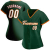 Custom Green White-Gold Authentic Baseball Jersey