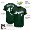 Custom Green White-Gray Authentic Baseball Jersey