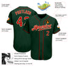 Custom Green Red-Cream Authentic Baseball Jersey