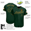 Custom Green Green-Old Gold Authentic Baseball Jersey