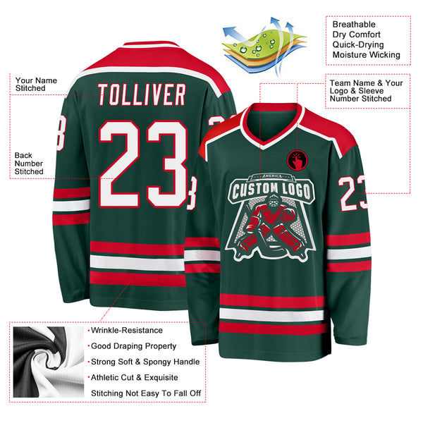 Custom Anaheim Ducks Hockey Jersey Name and Number White