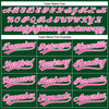 Custom Green White Pinstripe Pink Authentic Baseball Jersey