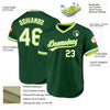 Custom Green White-Neon Green Authentic Throwback Baseball Jersey