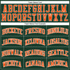 Custom Hunter Green Orange-White Authentic Throwback Basketball Jersey