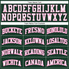 Custom Hunter Green White-Pink Authentic Throwback Basketball Jersey