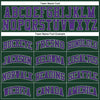 Custom Hunter Green White Gray-Purple Authentic Throwback Basketball Jersey