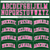 Custom Hunter Green White Pinstripe Pink Authentic Basketball Jersey