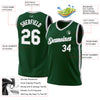 Custom Hunter Green White-Gray Authentic Throwback Basketball Jersey