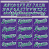 Custom Purple Kelly Green-White Bomber Full-Snap Varsity Letterman Jacket