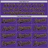 Custom Purple Black-Old Gold Bomber Full-Snap Varsity Letterman Jacket