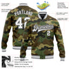 Custom Camo White Black-Gray Bomber Full-Snap Varsity Letterman Salute To Service Jacket