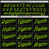 Custom Black Neon Green Bomber Full-Snap Varsity Letterman Jacket