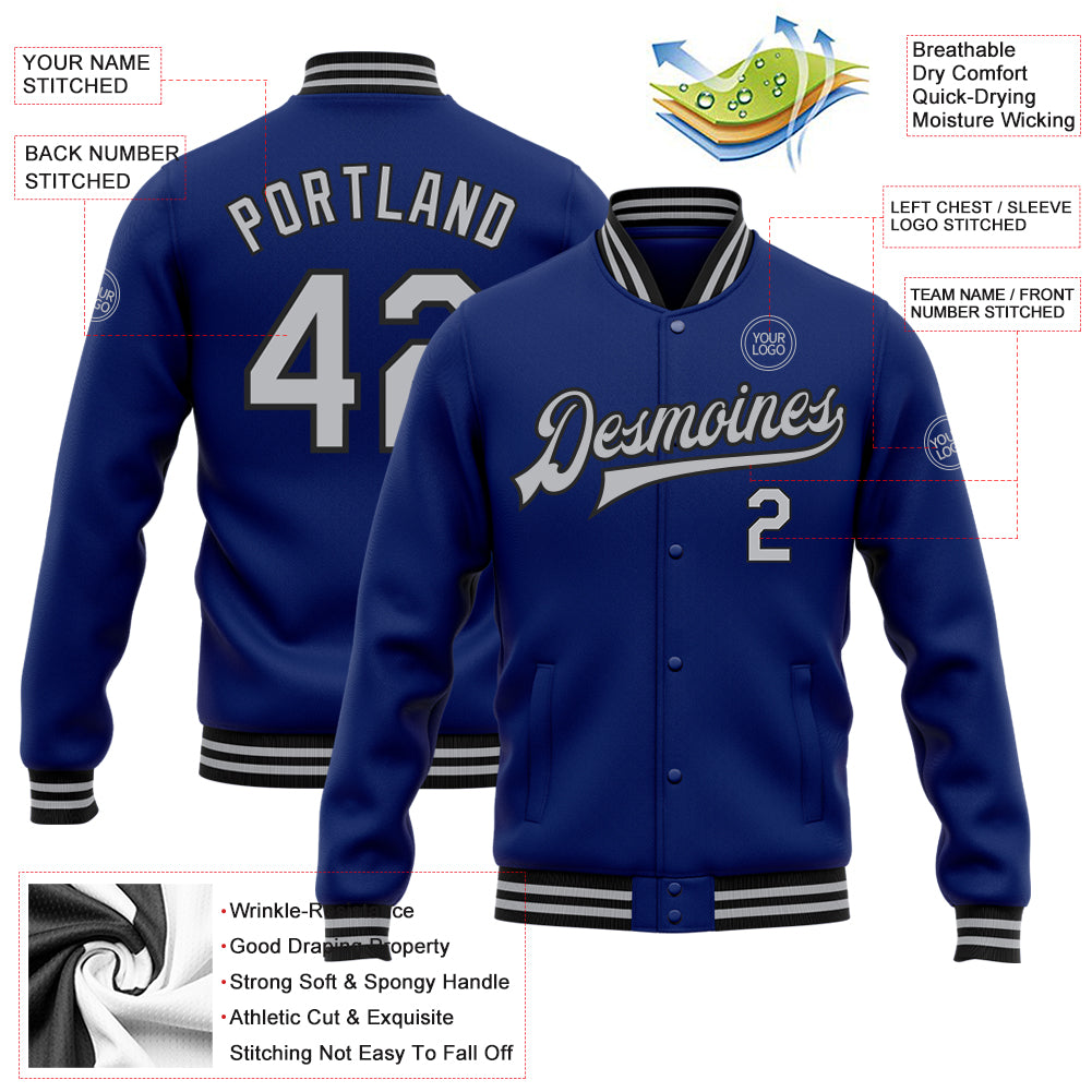 Royal Blue Varsity Bomber Los Angeles Dodgers Wool Jacket