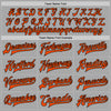 Custom Gray Orange-Black Bomber Full-Snap Varsity Letterman Jacket