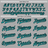 Custom Gray Teal-Black Bomber Full-Snap Varsity Letterman Jacket