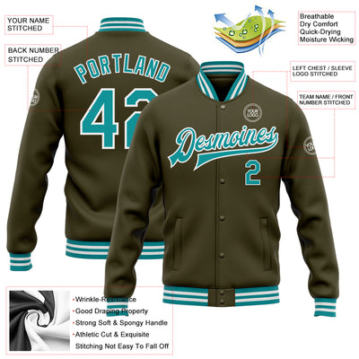 Seattle Mariners Off White Varsity Jacket, Medium