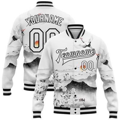 Custom Black Varsity Letterman Jacket-Gold Bomber Full-Snap - FansIdea