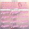 Custom Medium Pink White-Pink Flamingo 3D Pattern Design Bomber Full-Snap Varsity Letterman Jacket