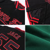 Custom Kelly Green White-Red Bomber Full-Snap Varsity Letterman Jacket