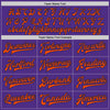 Custom Purple Orange-Navy Bomber Full-Snap Varsity Letterman Jacket